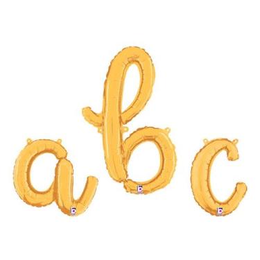 Imagem de Balão de Festa Microfoil 14" 36cm - Letra Cursiva Dourado - 1 unidade 