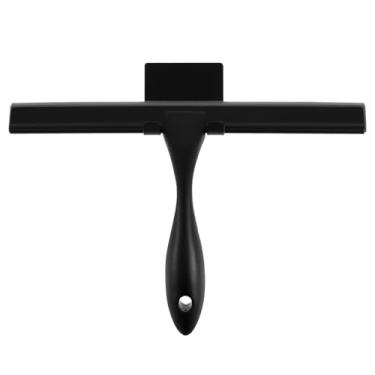 Imagem de Rodo de chuveiro para portas de vidro, rodo de aço inoxidável de 25 cm, rodo de espelho de janela doméstica, rodo de porta de chuveiro com gancho adesivo, para banheiro, espelhos, azulejos