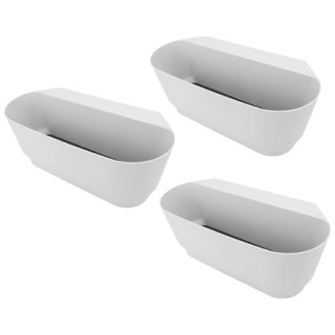 Imagem de Zerodis Planta Suspensa 3pcs Plantadores Pendurados para Trilhos de Grades Varanda Externa Parede Pendurada Cesta de Cesta de Plástico Vaso Recipiente de Recipiente de Trilhos de Plantador para