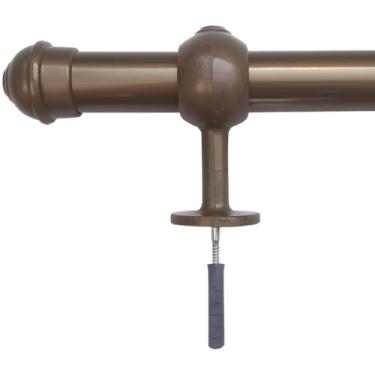 Imagem de Kit Varão de Madeira Para Cortinas de Quarto, Sala e Cozinha.(OURO VELHO,1,00 Mts)