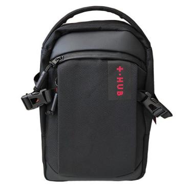 Imagem de Bolsa Bag Transversal Média Masculina Hub Alça Ajustável, Preto