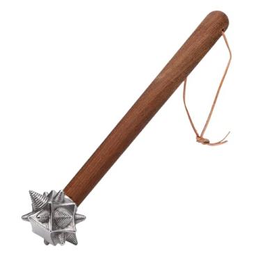 Imagem de Hilitand Martelo de Bola Spikey Martelo Decorativo Ornamento de Martelo Forjado Com Alça de Madeira Aço Inoxidável para Jardim de Construção de Carros Jardinagem