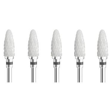 Imagem de 5 peças de cerâmica para arte de unhas, cortador rotativo, aparelho de limpeza para manicure, acessórios de máquina de trituração de unhas, ferramenta de gel de unha