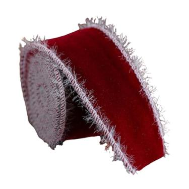 Imagem de Colaxi Fita de veludo de Natal, decoração de Natal, suprimentos para festas, embrulho de presentes multiuso, fita de Natal para artesanato feito à mão, Style E
