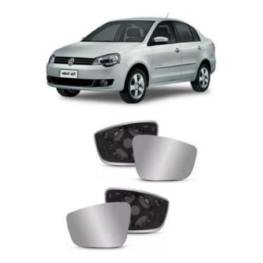 Imagem de Par Lente Espelho Retrovisor Polo 2014 2