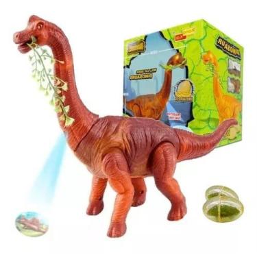 Imagem de Brinquedo Dinossauro Braquiossauro Bota Ovo Anda Som E Projeta Imagem 