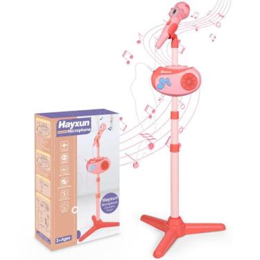 Imagem de Máquina de karaokê HAYXUN Kids com suporte ajustável Bluetooth