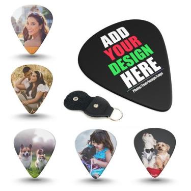 Imagem de Palhetas de guitarra EastSail, pacote com 6, personalizadas e personal