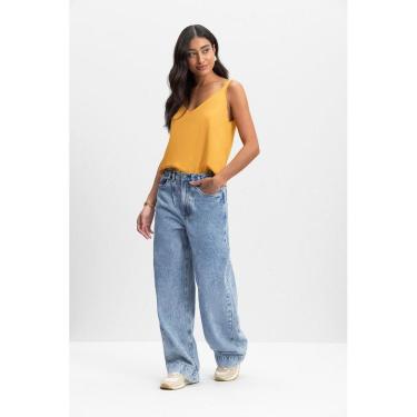 Imagem de Calça Jeans Wide Leg Feminina Essendi Jeans Escuro