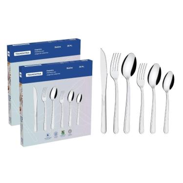 Imagem de Faqueiro Buzios Aço Inox 72 Peças Tramontina