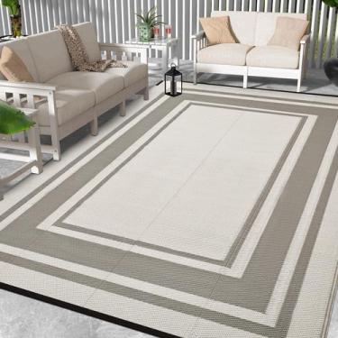 Imagem de Tapete de exterior SatisInside 274x366 cm Palha de plástico impermeáve