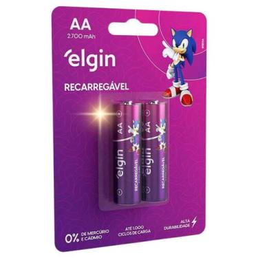 Imagem de Pilha Recarregável Elgin AA 2700mAh Pacote com 2 Unidades Originais Ki