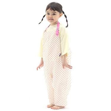 Imagem de Macacão infantil impermeável – alças ajustáveis, calça leve para chuva, bagunça e lama, C/coração rosa, G