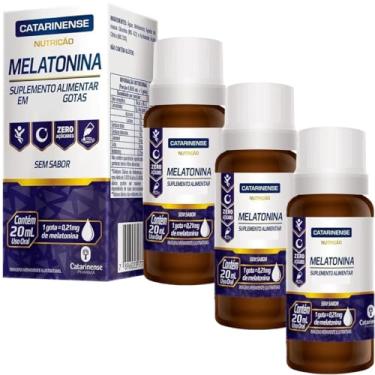 Imagem de Kit com 3x Melatonina em Gotas 0,21mg por gota - Catarinense 20ml