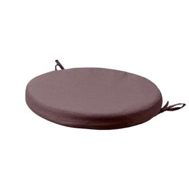 Imagem de Bothyi Almofada para cadeira redonda, almofada para cadeira, tapete macio para chão, de meditação tradicional para escritório, cerimônia do chá, cozinha, Marrom Escuro, M