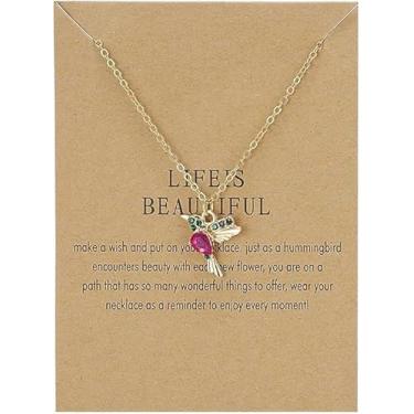 Imagem de Presentes de aniversário de Natal para filha da mãe, colar de corrente com pingente para mulheres, gargantilhas fofas para melhores amigas, colares de amizade combinando com cartão de mensagem, Small