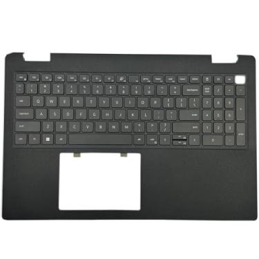 Imagem de Nova capa para notebook apoio para as mãos teclado dos EUA, retroiluminado, tamanho 39.6 cm, preto, substituição para Dell LAT. 3520 E3520 0DJP76 DJP76 460.0NG07.0032