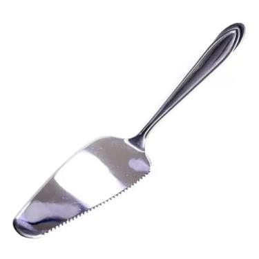 Imagem de Espátula Pá para Bolo e Tortas com Serra – Aço Inox, Utensílio 2 em 1 para Servir e Cortar Doces e Sobremesas