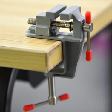 Imagem de Mini braçadeira de mesa de joalheiro pequeno hobby torno torno joalheiro grampos hobby artesanato ferramenta de reparo de mesa