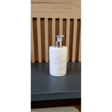 Imagem de Kit Banheiro Luxo em Concreto Texturizado Pedra – Bandeja Saboneteira Porta Escovas e Pote com Tampa Kit Lavabo Moderno e Elegante (Apenas saboneteira bico escova,Natural)