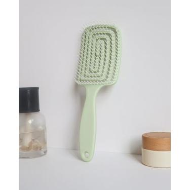 Imagem de Escova de cabelo desembaraçadora, pente de dentes largos para cabelos molhados e secos, aderência confortável, para cabelos longos, encaracolados e grossos BLC849-03