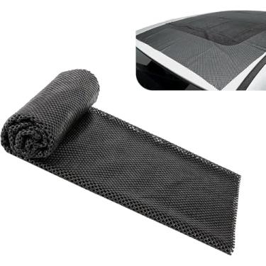 Imagem de Lusfcnze Tapete antiderrapante para teto de carro, 128 cm x 100 cm, tapete protetor de bolsa de transporte de teto automotivo, forro de bolsa de carga de veículos em PVC, acessórios de rack de teto
