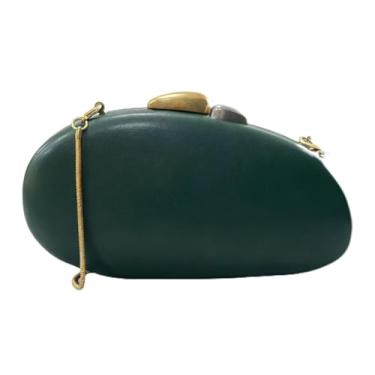 Imagem de Bolsa clutch de designer para mulheres, elegante bolsa formal de couro PU, bolsa pequena para festas, casamentos, Verde