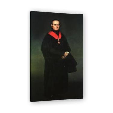 Imagem de LKXGRRSFG A Kind And Friendly SmileFrancisco De Goya Impressão em tela romântica espanhola - Obra-prima do influente pintor romântico 39,9 x 72 cm sem moldura