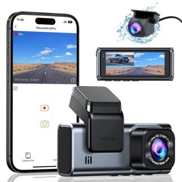 Imagem de Dash Cam Navycrest A2 Pro 4K+1080P WiFi frontal e traseira