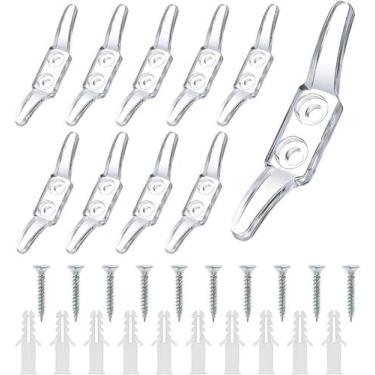 Imagem de Conjunto de presilhas para persianas, 10 peças transparentes com paraf