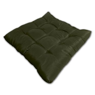 Imagem de Almofada Futon Assento Decoração 50x50cm Flat Vários Modelos Verde Musgo