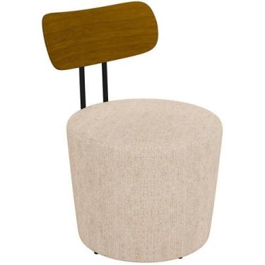 Imagem de Poltrona Base Fixa Luara M03 Linho Cru - LYAM DECOR