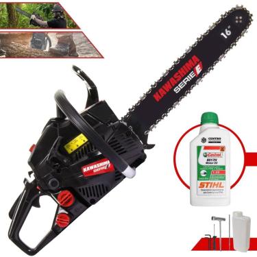 Imagem de Motosserra Kawashima Kcs 400e à Gasolina 37cc Com Sabre 16 Polegadas - 3300590 + Óleo Stihl 8017