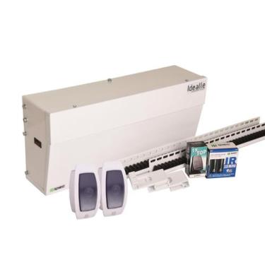 Imagem de Automatizador Branco Porta Social Deslizante 1 Folha 60kg + 2 Botoeira