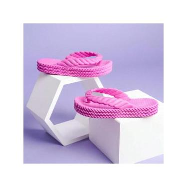 Imagem de Sandália trança 3 tiras Nuvem Casual confortável - sem, Lilaz, 37