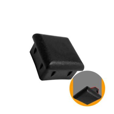 Imagem de Ponteira Tampa Interna Retangular 40 X 40 Mm Preta - Mark, Quadrado, P