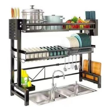 Imagem de Organizador E Escorredor De Louça Rack De Aço Inoxidável - Yepp