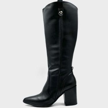 Imagem de Bota Bottero Cano Alto Salto Alto Bloco Feminina-Feminino