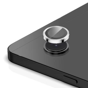 Imagem de Luchantle Pacote com 2 protetores de lente de câmera Samsung Galaxy Tab A11 5G, protetor de tela de vidro temperado 9H, acessórios de decoração de anel de metal (prata)