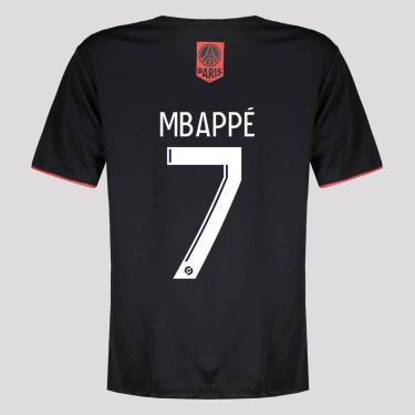 Imagem de Camisa PSG Gagner 7 Mbappé Infantil Preta-Unissex