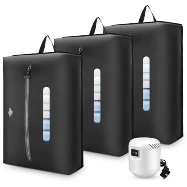 Imagem de Saco de vácuo para viagem, sacos de compressão a vácuo reutilizáveis para viagens (33L)