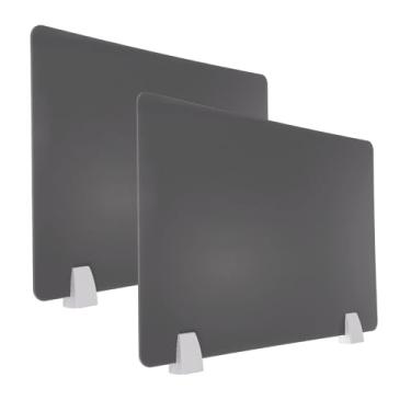 Imagem de PATIKIL Divisória de mesa de 40 x 60 cm, 2 conjuntos de painéis de privacidade de mesa de acrílico para escritório, divisórias de teste de mesa, painel portátil, protetor contra espirros para pia de