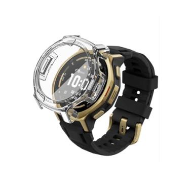 Imagem de FJIASTB [Pacote com 2] Capa para Amazfit T-Rex 3 Pro 44 mm Relógio Inteligente Externo de 44 mm, Capa de PC Robusta, Protetor de Tela Integrado, À Prova de Choque e À Prova de Riscos (Transparente)