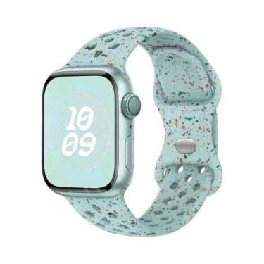 Imagem de Pulseira De Borracha Colorida Para Apple Watch Band 44mm 45mm 46mm 49m
