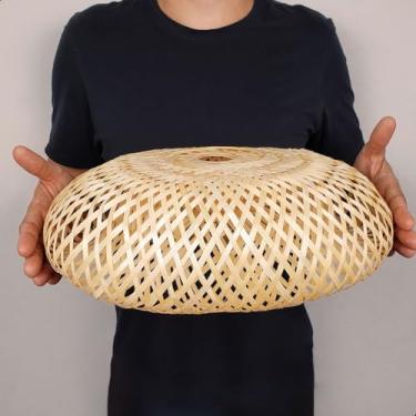Imagem de Pendente Lustre de Bambu Honolulu 40cm Fiação Preta ou Madeira c/Lâmpada Filamento TrendDecor (Laranja, Fiação preta)
