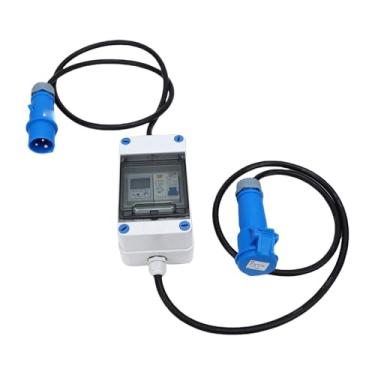 Imagem de Luocute Medidor de Energia Móvel, Monitor Digital Portátil de Eletricidade Com Função de Memória Desligada, Cabos de Borracha de 1,4 M, Impermeabilização IP67 para Máquinas Industriais
