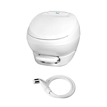 Imagem de Pedal de vaso sanitário Aqua-Magic Bravura RV com pulverizador manual/perfil baixo/branco - Thetford 31122