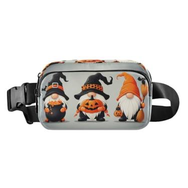 Imagem de CEBUGI Pochetes de caminhada para homens e mulheres, gnomos de Halloween, modernos, resistentes à água, com cinto ajustável para treino, viagem, corrida