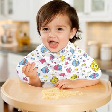 Imagem de CEBUGI Panos para Arrotar Musselina Bebê 56x28 cm Toalhas de Banho Absorventes Macias Nave Espacial Algodão Arrotar Trapos para Bebês Meninos e Meninas Pacote com 4