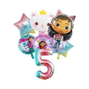 Imagem de Conjunto De Balões Gabby Dollhouse Para Meninas, Decoração De Festa De